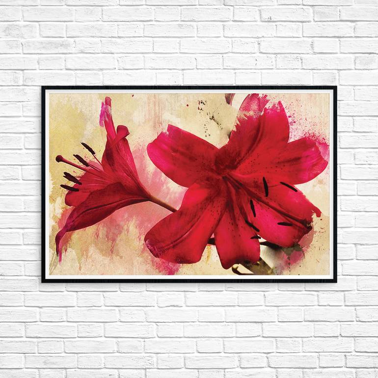 Original Fine Art Floral Printmaking by Julia Gogol