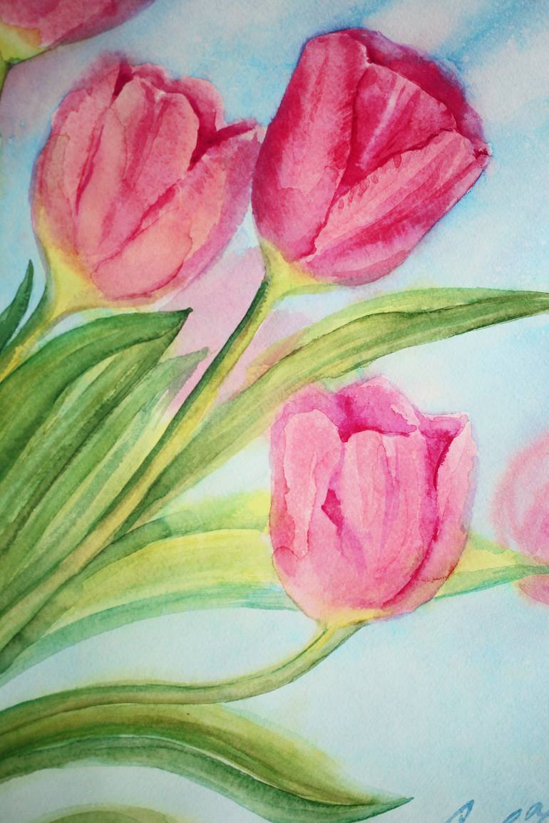 Original Fine Art Floral Painting by Julia Gogol