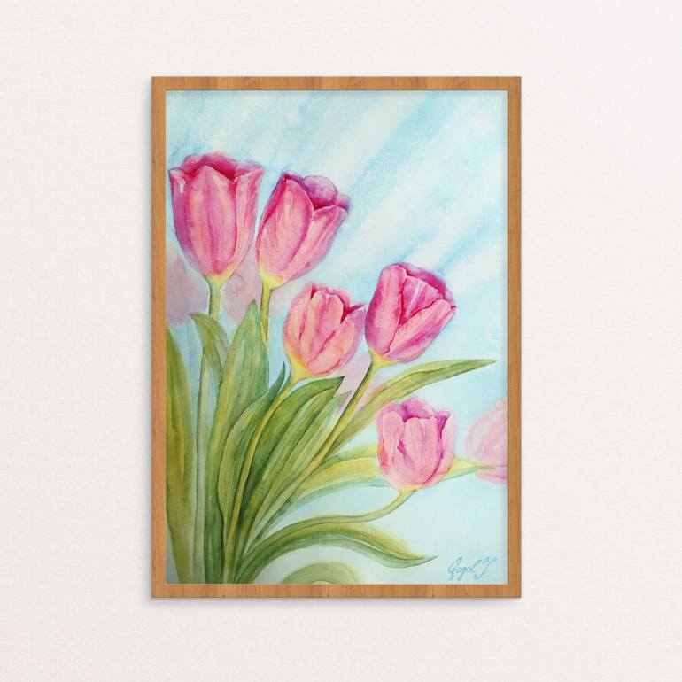 Original Fine Art Floral Painting by Julia Gogol