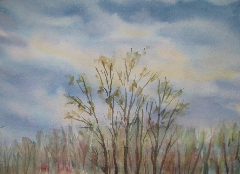 Original Illustration Landscape Painting by Julia Gogol