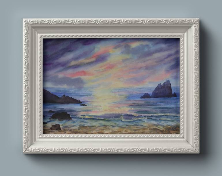 Original Expressionism Seascape Painting by Julia Gogol