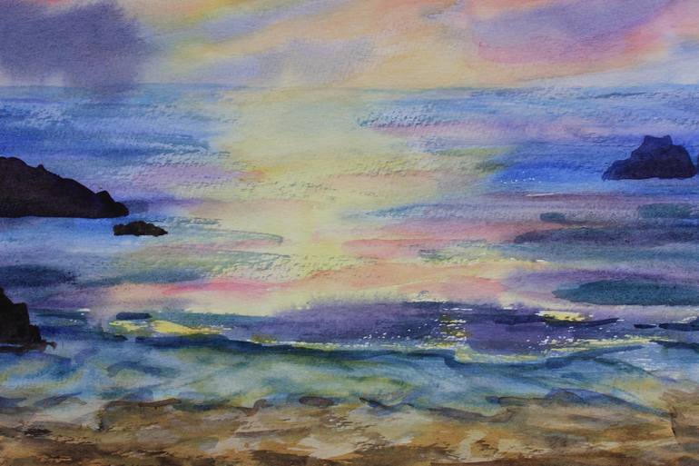 Original Expressionism Seascape Painting by Julia Gogol