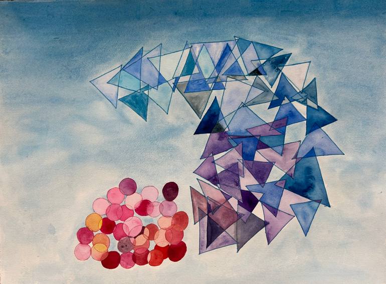 Original Abstract Outer Space Painting by Joan Innes