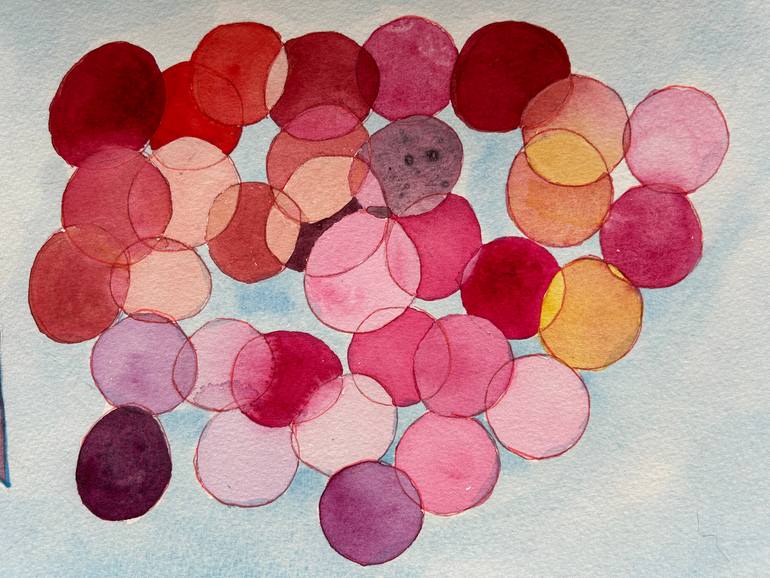 Original Abstract Outer Space Painting by Joan Innes