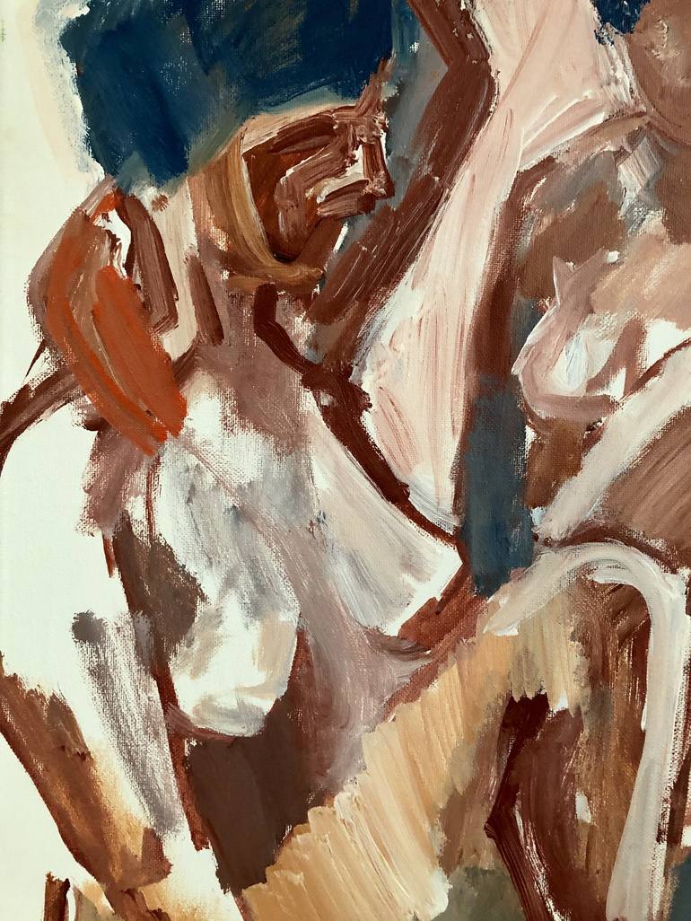 Original Abstract Expressionism Nude Painting by Isabelle Kaufmann