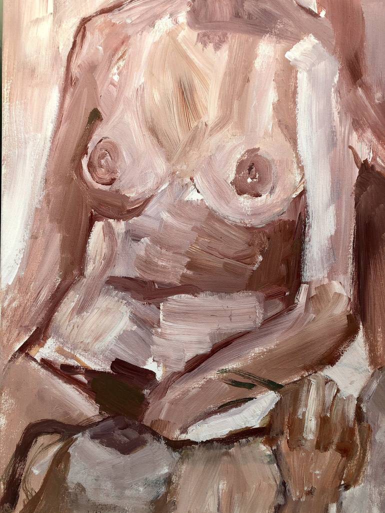 Original Abstract Expressionism Nude Painting by Isabelle Kaufmann