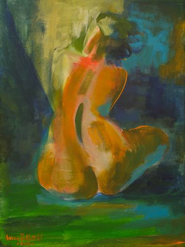 Original Figurative Nude Paintings by Anna Felföldi