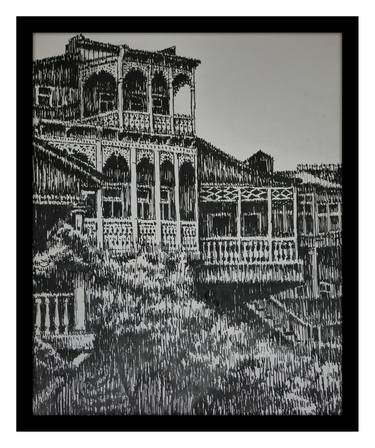 Original Folk Architecture Paintings by Qeto Sharabidze