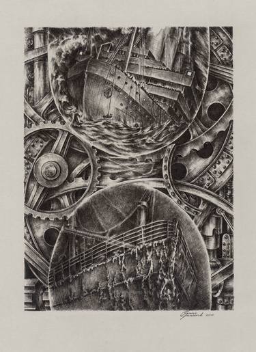 Print of Fine Art Ship Drawings by Janina Grinevich