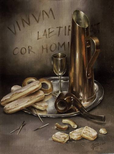 Still Life with Pastry and Smoking pipe thumb