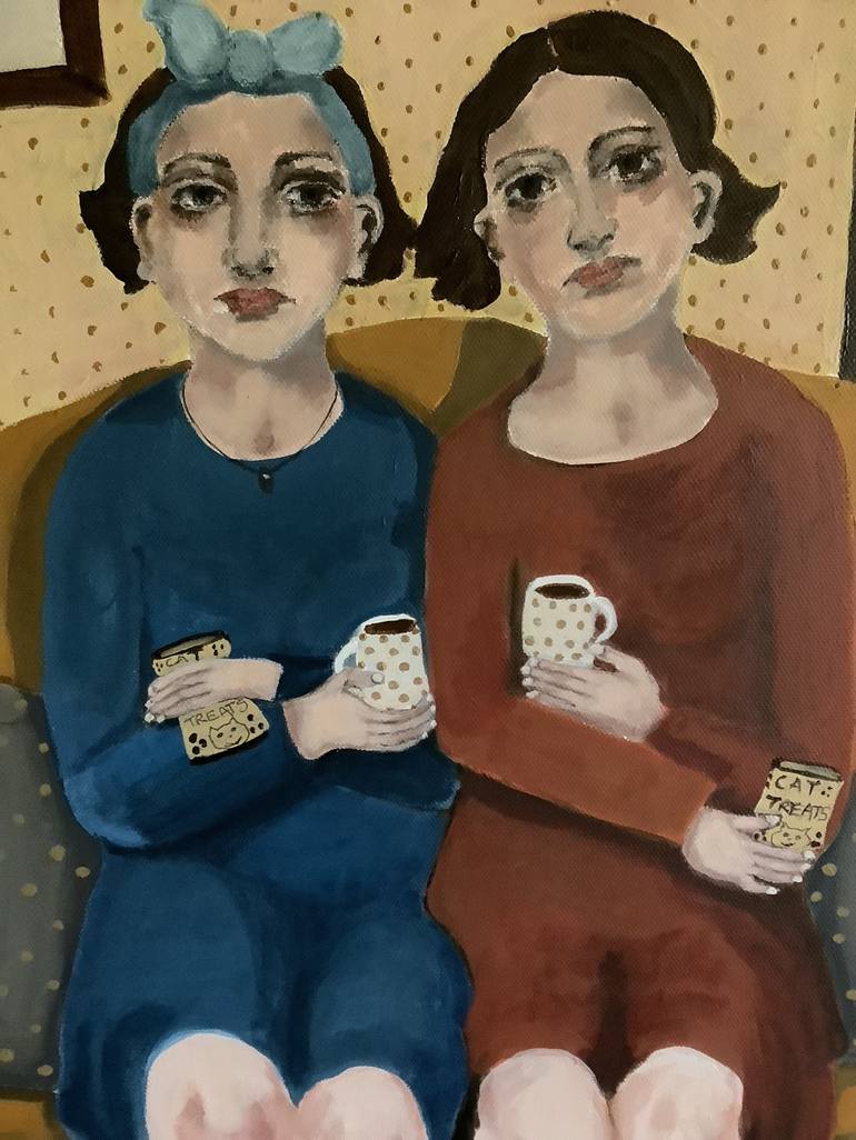 Original Figurative Family Painting by sharon champion