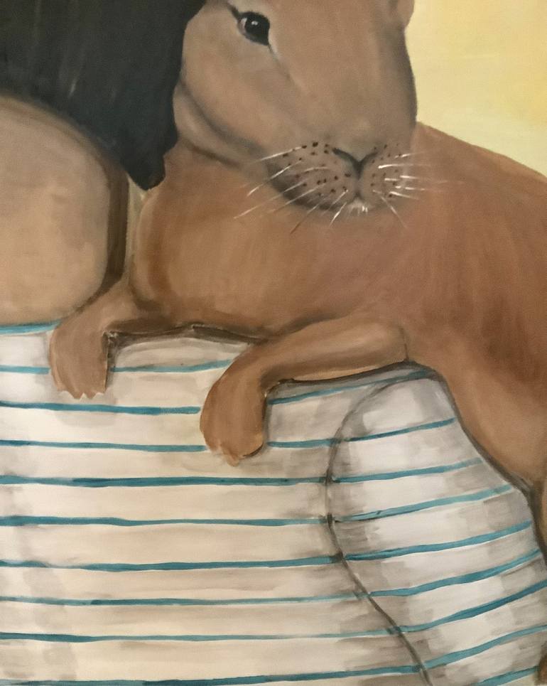 Original Contemporary Animal Painting by sharon champion