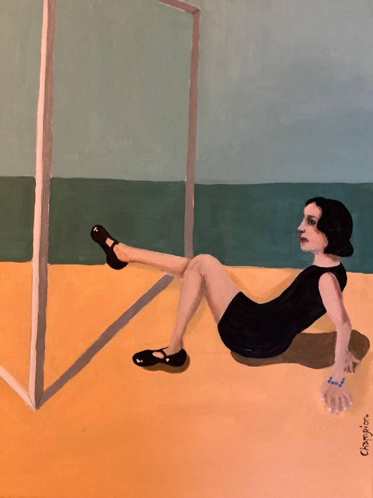 Original Expressionism Beach Painting by Sharon Champion