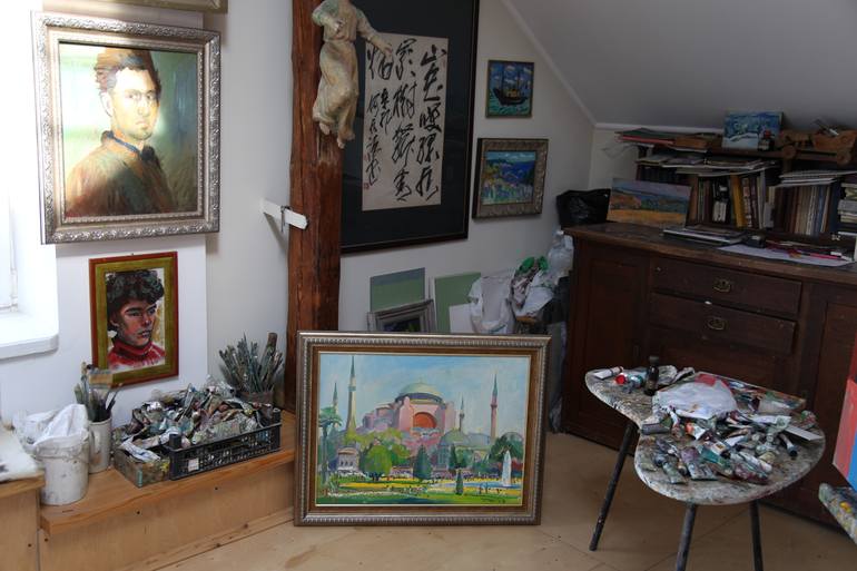 Original Impressionism Architecture Painting by Ostap Patyk