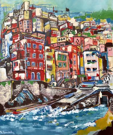 Original Expressionism Cities Painting by Rinalds Vanadziņš