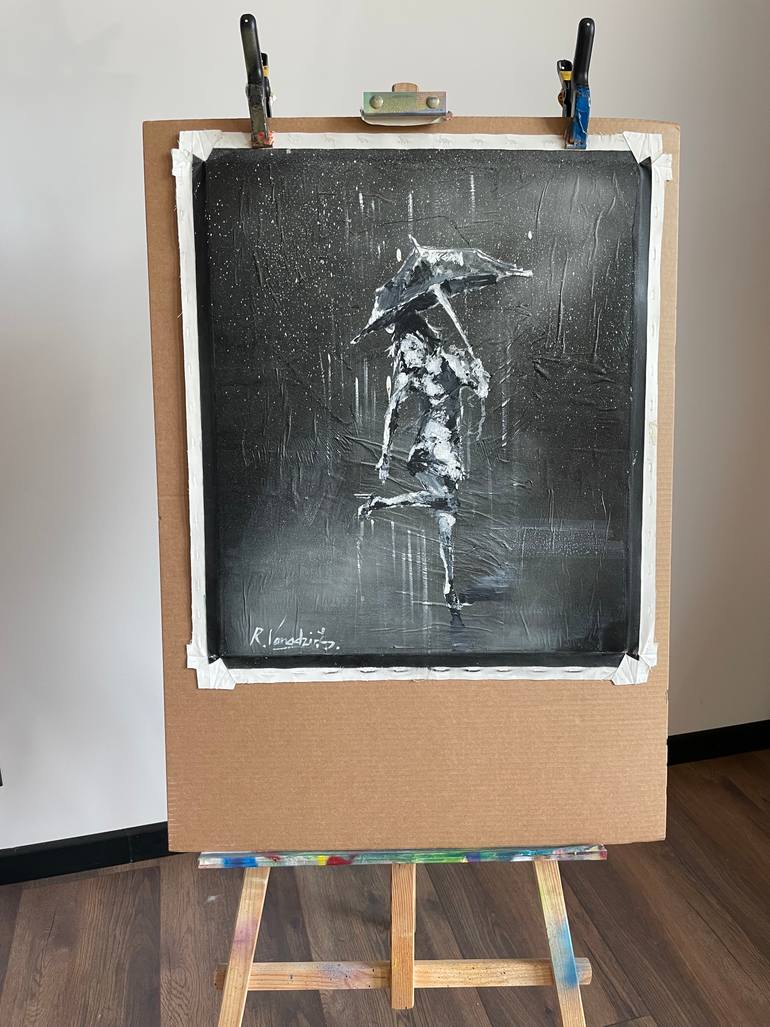 Original Abstract Expressionism Fashion Painting by Rinalds Vanadziņš