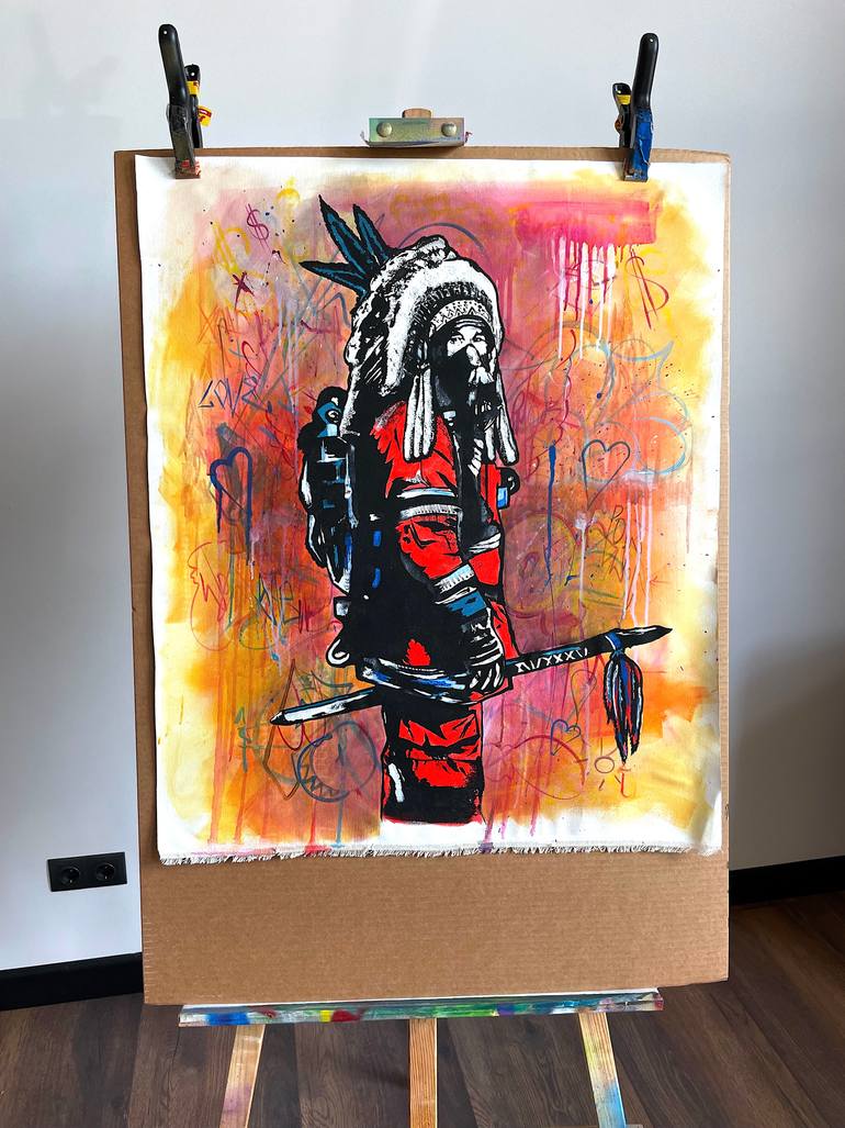 Original Illustration Graffiti Painting by Rinalds Vanadziņš