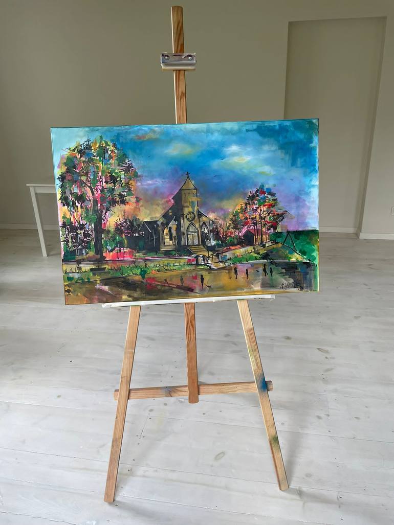 Original Abstract Landscape Painting by Rinalds Vanadziņš