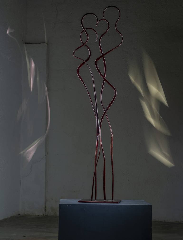 Original Abstract Expressionism Family Sculpture by Hans Some
