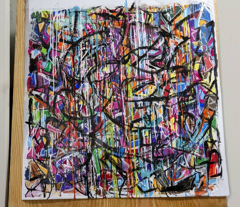 Original Abstract Expressionism Abstract Painting by Robert Musser