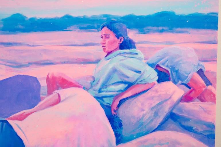 Original Contemporary Beach Painting by Mary Hayes