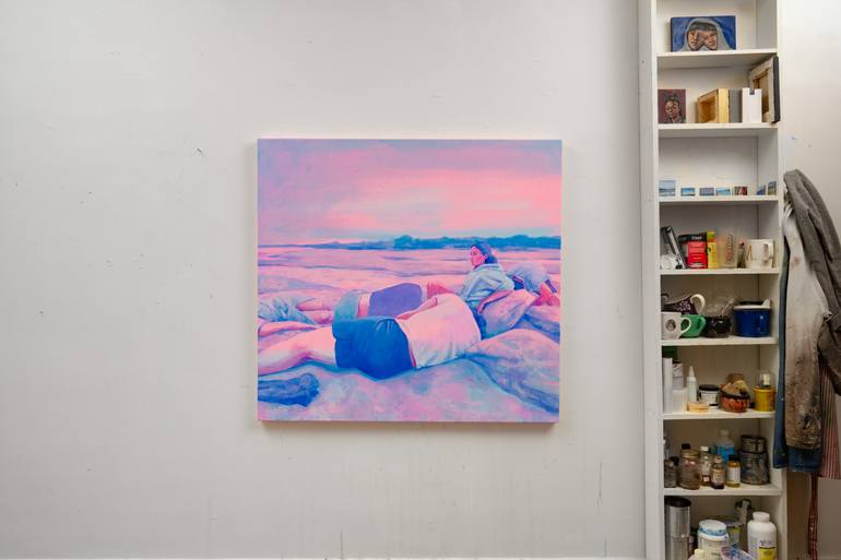 Original Contemporary Beach Painting by Mary Hayes