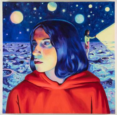 Original Figurative Outer Space Paintings by Mary Hayes