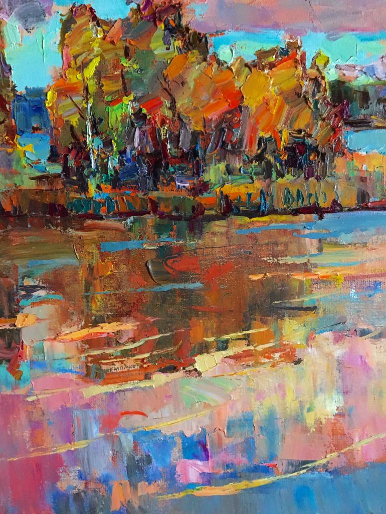 Original Art Deco Seascape Painting by Aleksei Chebotaru