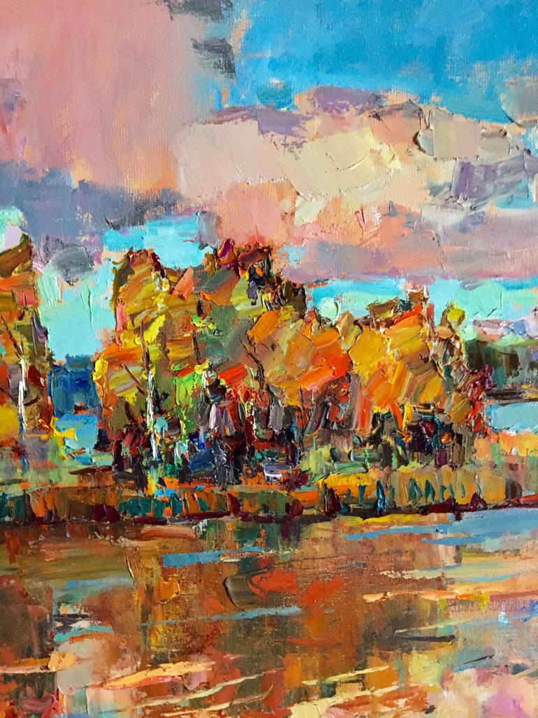 Original Art Deco Seascape Painting by Aleksei Chebotaru
