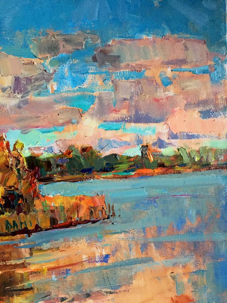 Original Art Deco Seascape Painting by Aleksei Chebotaru
