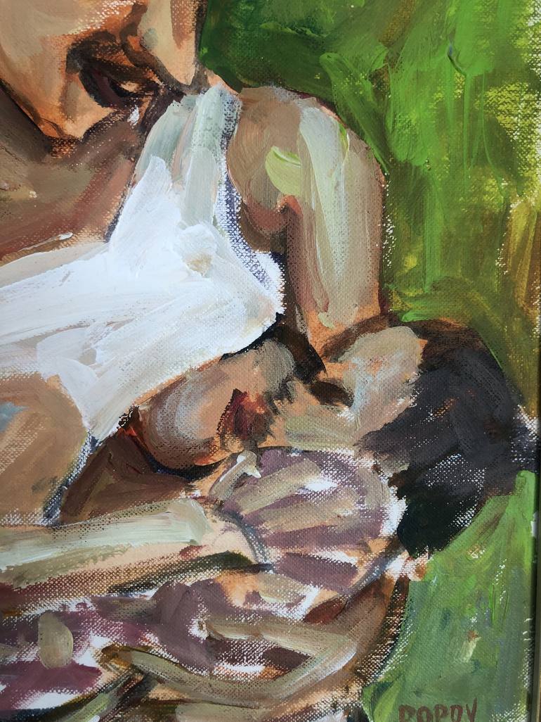 Original Expressionism Women Painting by Toni Popov