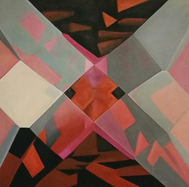 Original Cubism Geometric Paintings by Alyona Prokofjeva