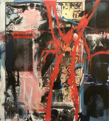 Original Abstract Expressionism Abstract Mixed Media by Donald McPartland