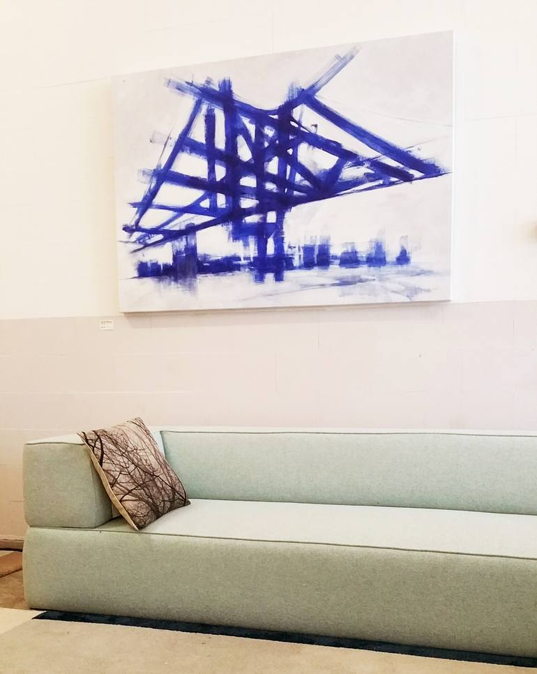 Original Abstract Architecture Painting by Carolien Wissing