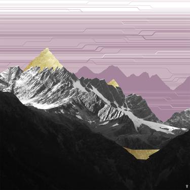 Gold In Peaks - limited edition screen print thumb