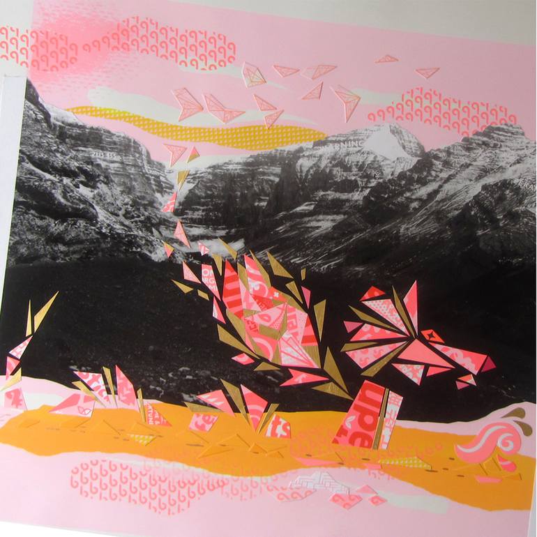 Original Abstract Fantasy Collage by La Shuks Artist