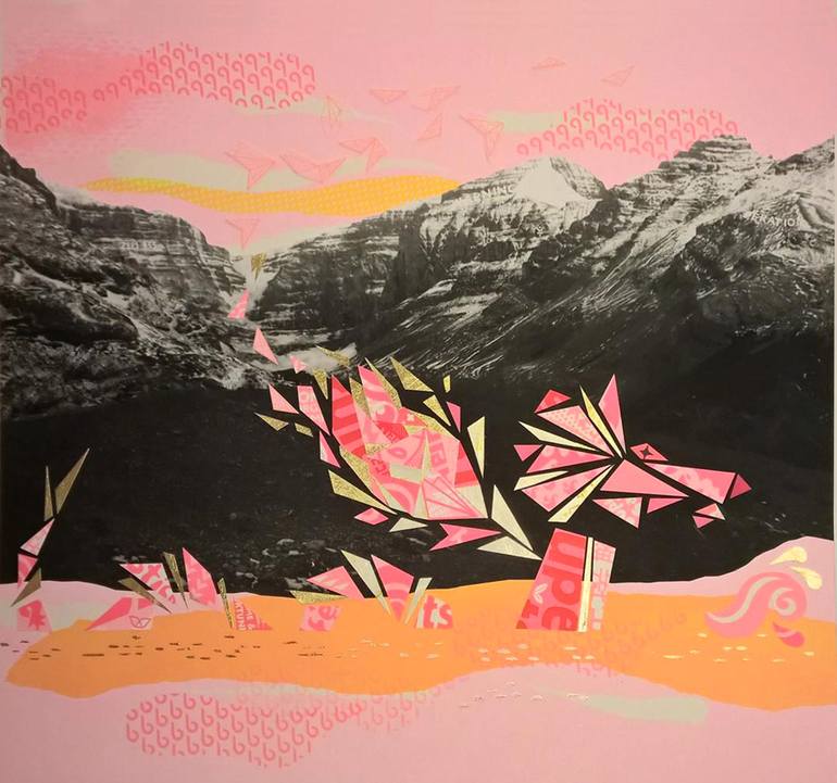 Original Abstract Fantasy Collage by La Shuks Artist