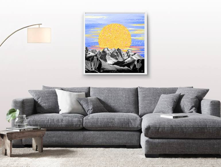 Original Conceptual Landscape Printmaking by La Shuks Artist