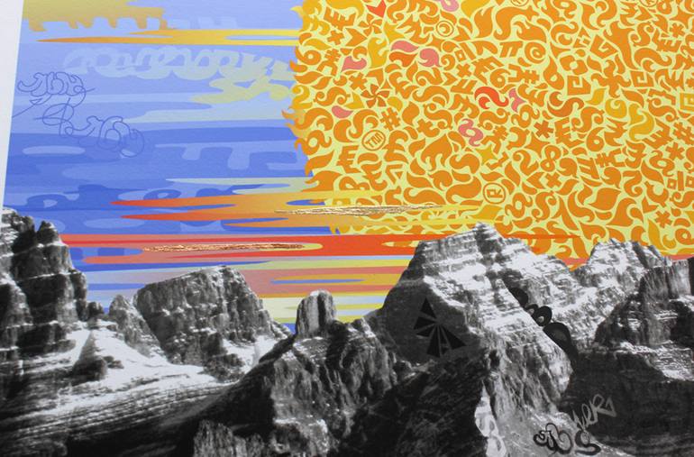 Original Conceptual Landscape Printmaking by La Shuks Artist