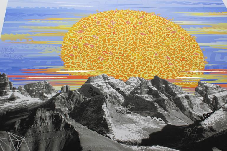 Original Conceptual Landscape Printmaking by La Shuks Artist