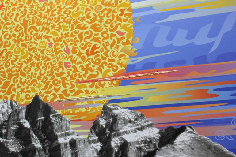 Original Conceptual Landscape Printmaking by La Shuks Artist