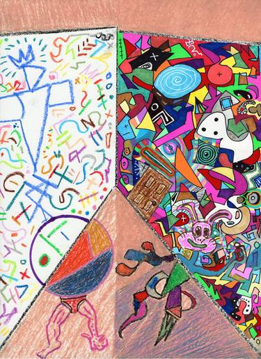 Original Abstract Religious Drawings by Joshua Huitz