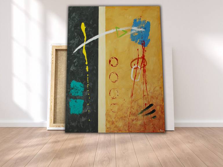 Original Abstract Expressionism Abstract Painting by Rumen Spasov