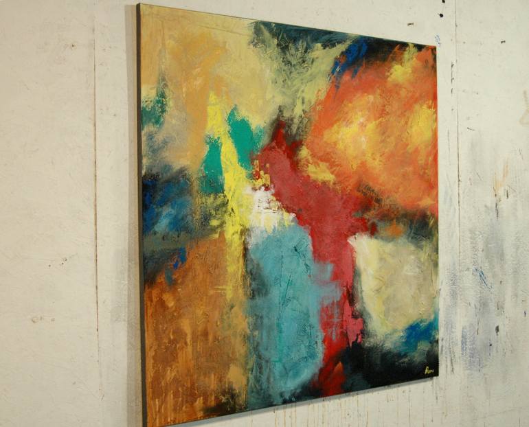 Original Abstract Expressionism Abstract Painting by Rumen Spasov