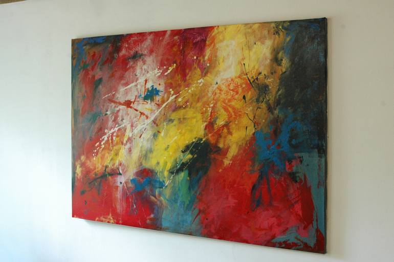 Original Abstract Expressionism Abstract Painting by Rumen Spasov