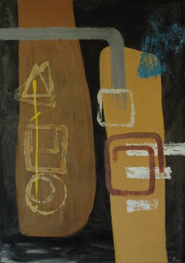 Original Conceptual Abstract Painting by Rumen Spasov