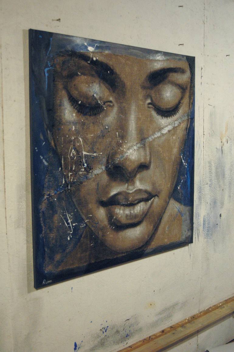 Original Abstract Portrait Painting by Rumen Spasov