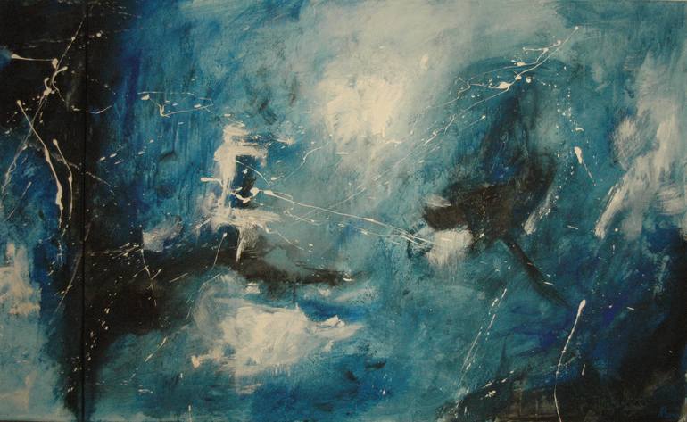 Original Abstract Expressionism Abstract Painting by Rumen Spasov