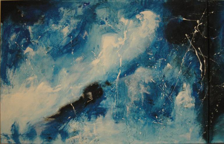 Original Abstract Expressionism Abstract Painting by Rumen Spasov