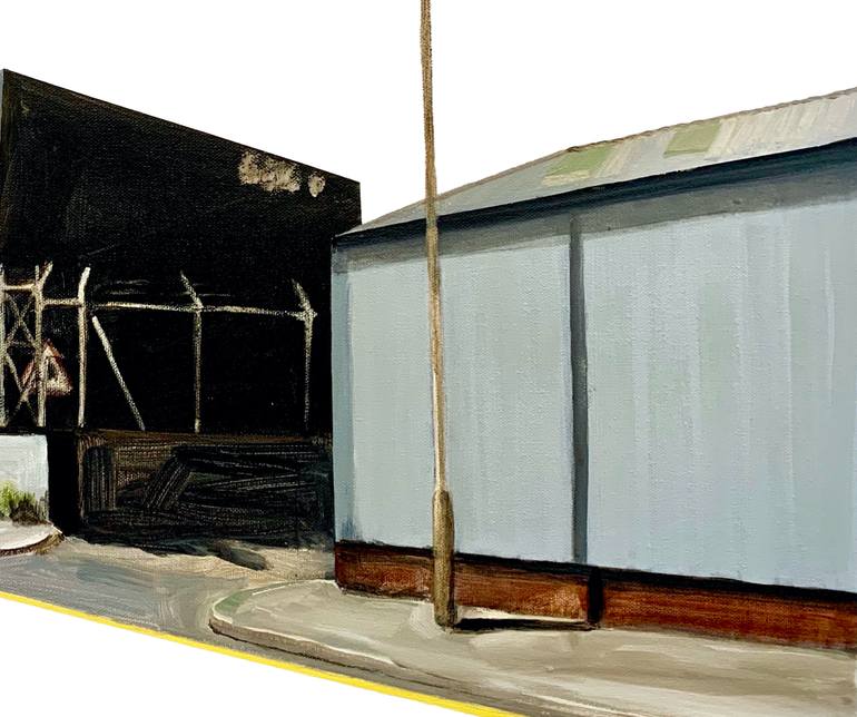 Original Modernism Architecture Painting by Rosie Greenhalgh